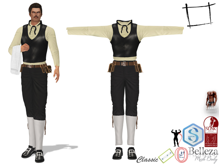 Full Perm SAVE! Men's Ineekeper's Full Outfit Slink Male, Belleza Jake, Signature Gianni, Ocacin Gamit, Legacy Male