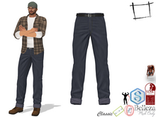 WC1395 Men's Rolled Leg Long Lumberjack Jeans