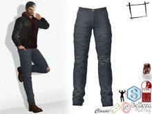 Full Perm Torn Knees Denim Jeans Pants Slink Male, Belleza Jake, Signature Gianni, Onupup, Gamit, Adin, Legacy Male