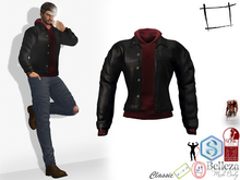  Full Perm Open Front Denim Jacket With Hooded Top Under Slink Male, Belleza Jake, Signature Gianni, Gamit, Legacy Male