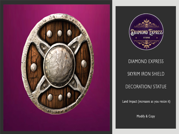 {DE} Skyrim Iron Shield - 3D Mesh