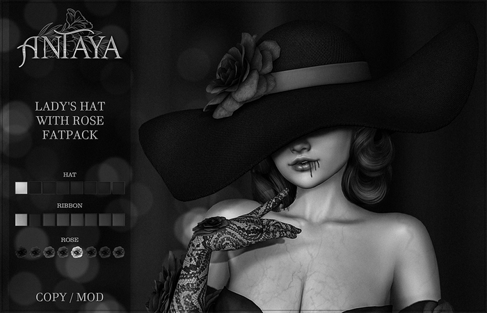 :: ANTAYA :: Lady's hat with rose DEMO