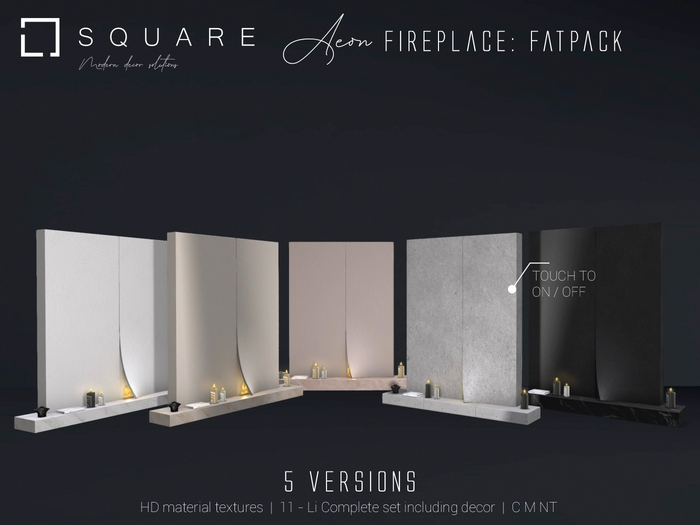[ SQUARE ] - AEON Fireplace : FATPACK 