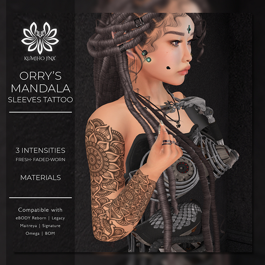 KUMIHO Orry's Mandala Sleeves Tattoo
