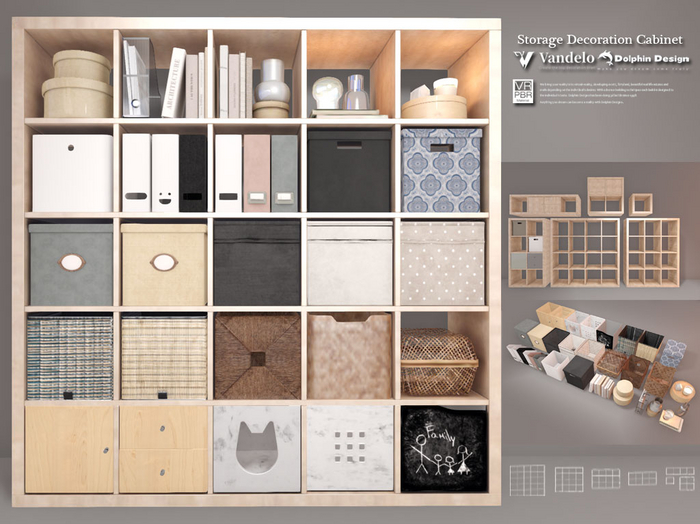[vandelo]Storage Decoration Cabinet Set(rezbox)