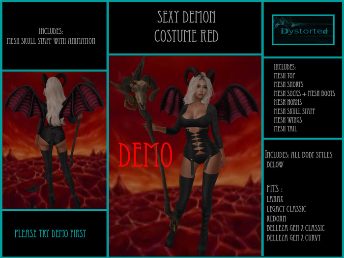 .:Dystorted:. Demon Costume Red **DEMO**