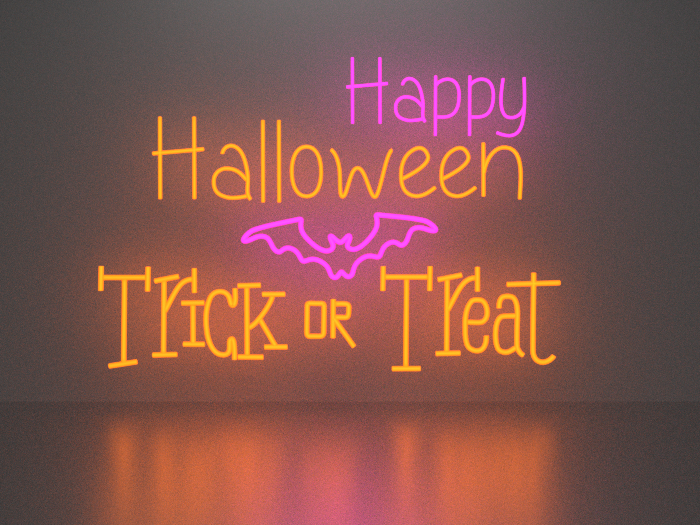 Happy Halloween 23 neon sign Full Permission