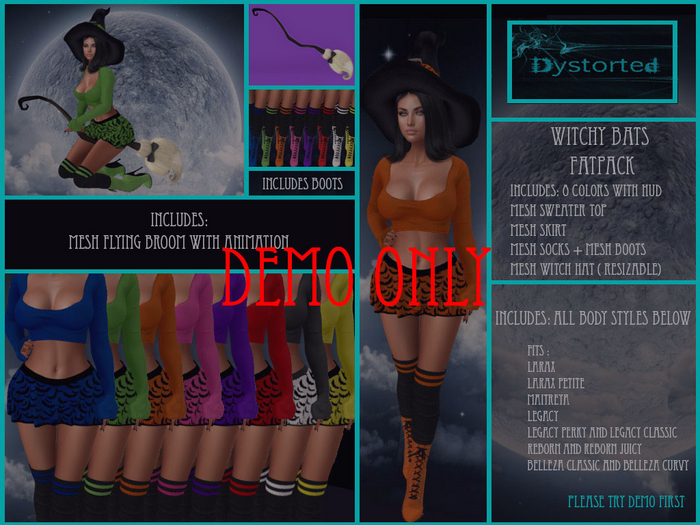 .:Dystorted:. Witchy Bats Fatpack * DEMO*