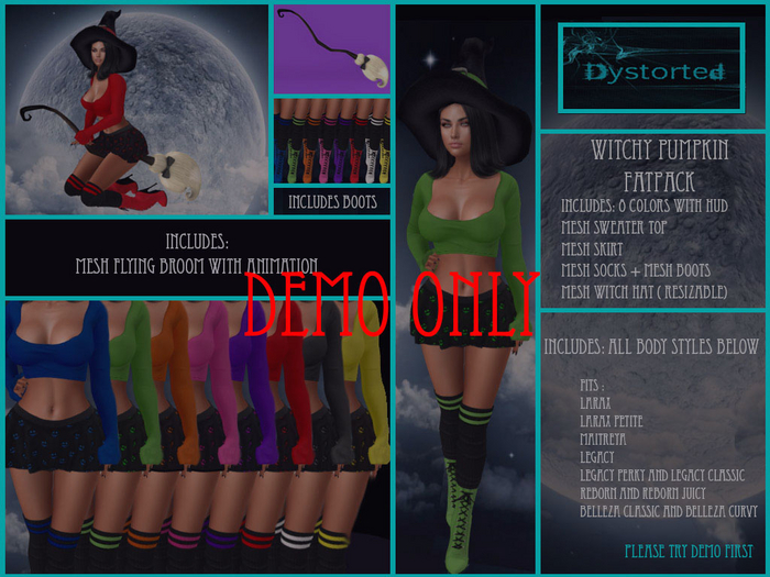 .:Dystorted:. Witchy Pumpkin FatPack * DEMO*