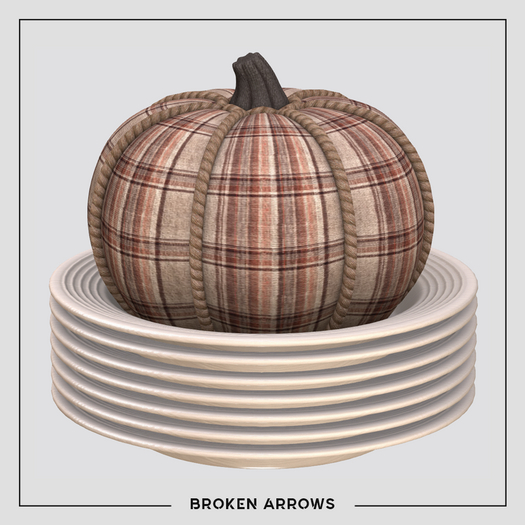 BROKEN ARROWS - Harvest - Plates & Pumpkin - Brown 