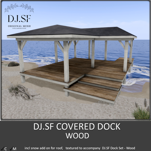 DJ.SF Covered Dock - Wood Boxed