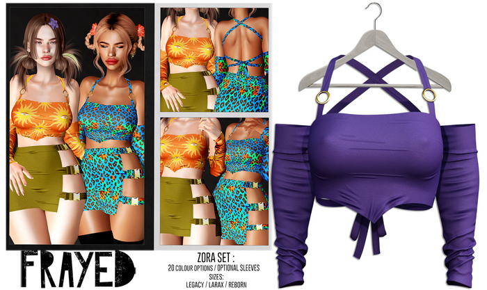Frayed - Zora Top - Purple