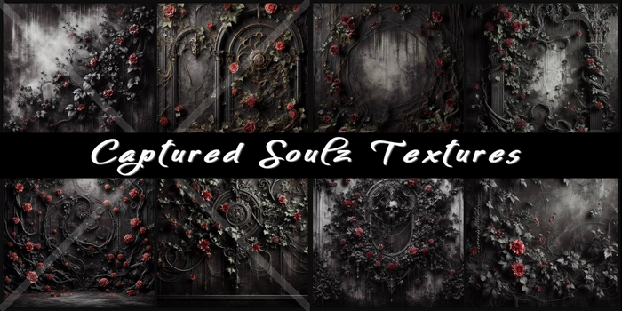 [CS]  Grunge Wall Red Flowers Pack A 
