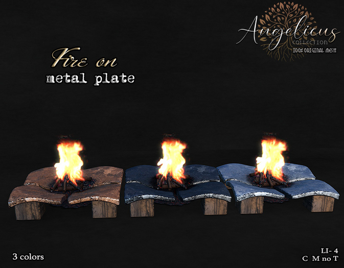 .AngelicUs. Fire on metal plate  