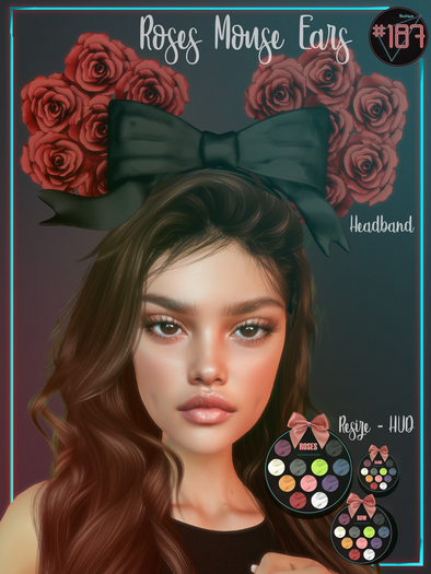 #187# Roses Mouse Ears v3