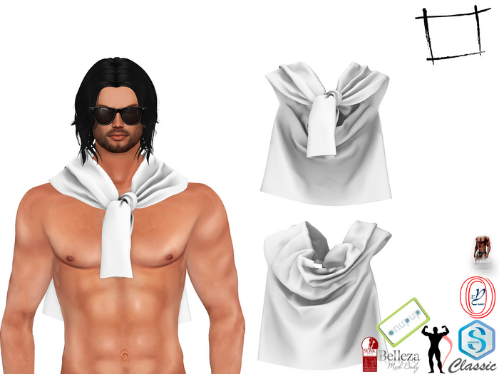 Full Perm Men's Tied Around Neck Sweater Slink Male, Belleza Jake, Signature Gianni, Legacy Male