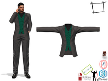 Full Perm Men's Smoking Jacket With Shirt Slink Male, Belleza Jake, Signature Gianni, Legacy Male