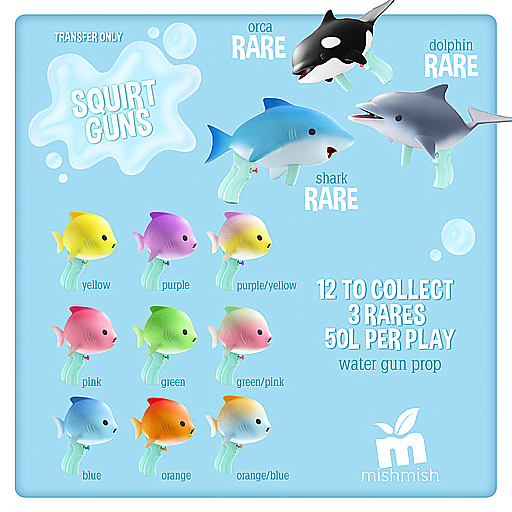 *MishMish* Squirt Gun (rez) - Fish Purple Yellow