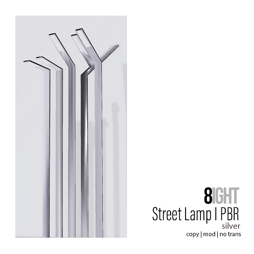 8 PBR Street Lamp - Silver