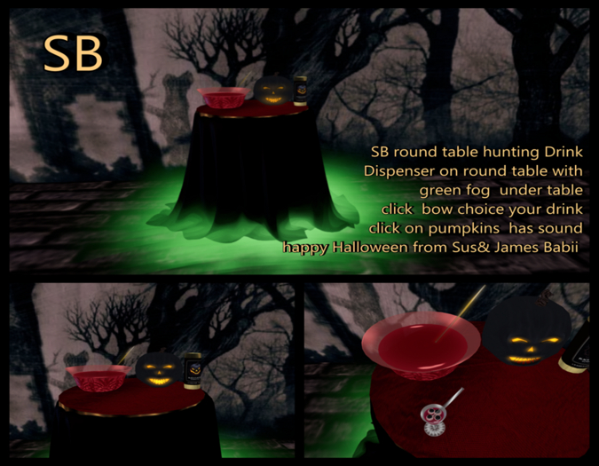 SB round table haunting Drink   Dispenser