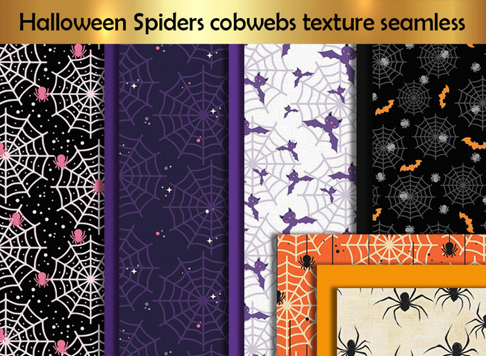 Halloween Spiders / cobwebs texture seamless
