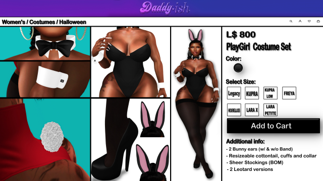 !Daddyish PlayGirl Costume [Black]