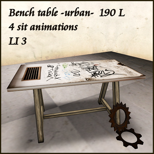 urban_bench table with 4 sit animations