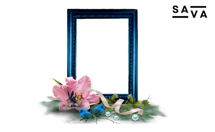 Blue Photo Frame - Showcase Your Memories in Style