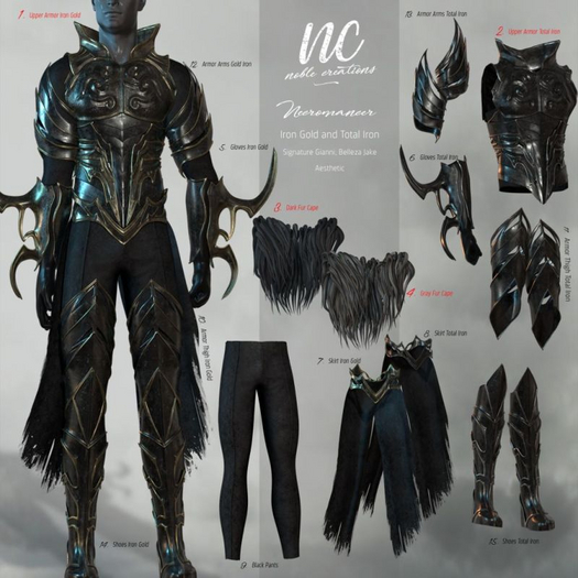 [NC] - RARE Necromancer Fur (Black) AE