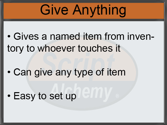 Script Alchemy - Give Anything