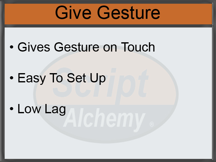 Script Alchemy - Give Gesture