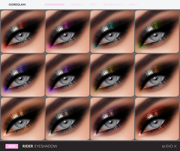 Goreglam 'Rider' Eyeshadow EVO X BOM
