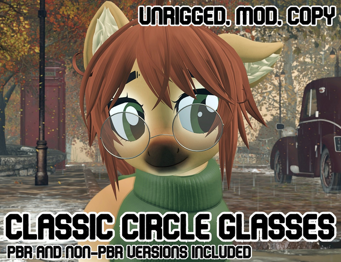 [Cloven Spice] Classic Circle Glasses (Includes PBR version)