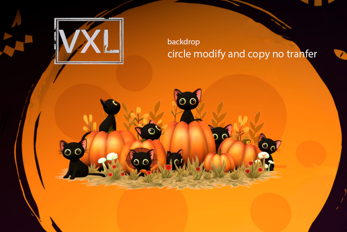 ::VXL:: HALLOWEEN CAT BACKGROUND CIRCLE