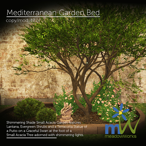 Mediterranean Garden Bed - Shimmering Shade Small Acacia