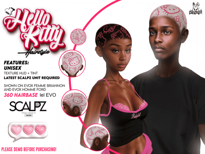 BLKBUNI X SCALPZ: Hello Kitty Hairstyle [UNPACKER]