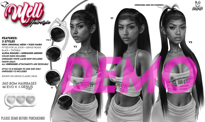 BLKBUNI: Mell Hairstyle [DEMO]