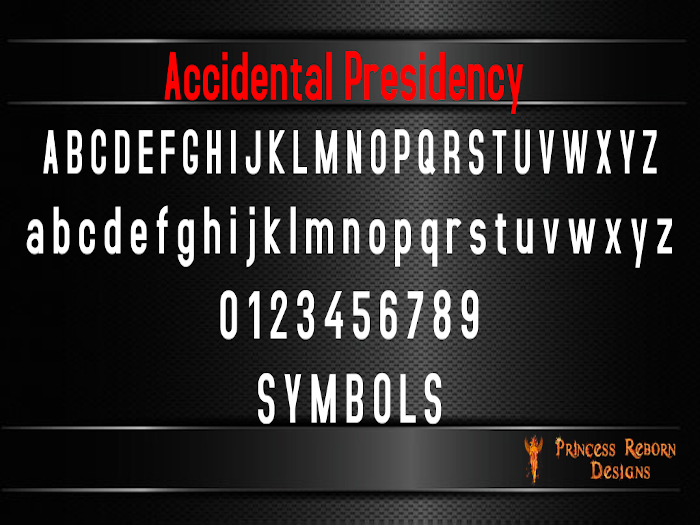 Accidental Presidency MeshLetterCAPS,Numbers,&SymbolsFU "BOXED"