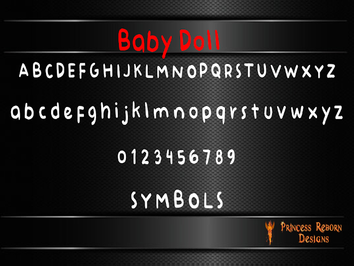 Baby Doll Mesh Letter CAPs, Numbers, & Symbols FULL PER "BOXED"