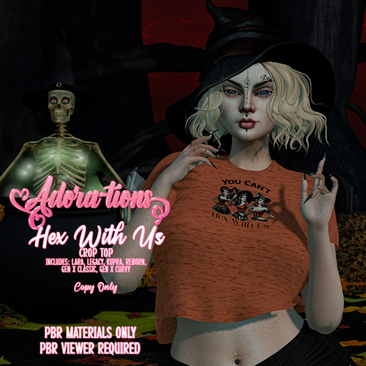 Adora-tions - Hex With Us  Crop Top