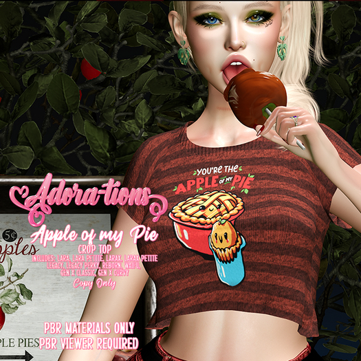 Adora-tions - Apple of my Pie Crop Top