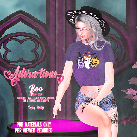 Adora-tions - Boo Crop Top