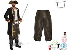 Full Perm Men's Colonial General Pirate Pheasant Tucked In Pants Slink Male, Jake, Gianni, Legacy Male