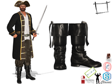 Full Perm Men's Colonial General Pheasant Pirate Boots Slink Jake Gianni Gamit Legacy Male - NONE RIGGED