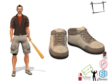 FullPerm Men's Stained Urban White Sports Shoes Signature, Belleza Jake, Ocacin Gamit, Adin, Legacy, Slink - NONE RIGGED