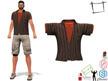 Full Perm Men's Stained Urban Shirt With Tshirt Under Slink Male, Belleza Jake, Signature Gianni, Ocacin Gamit, Legacy