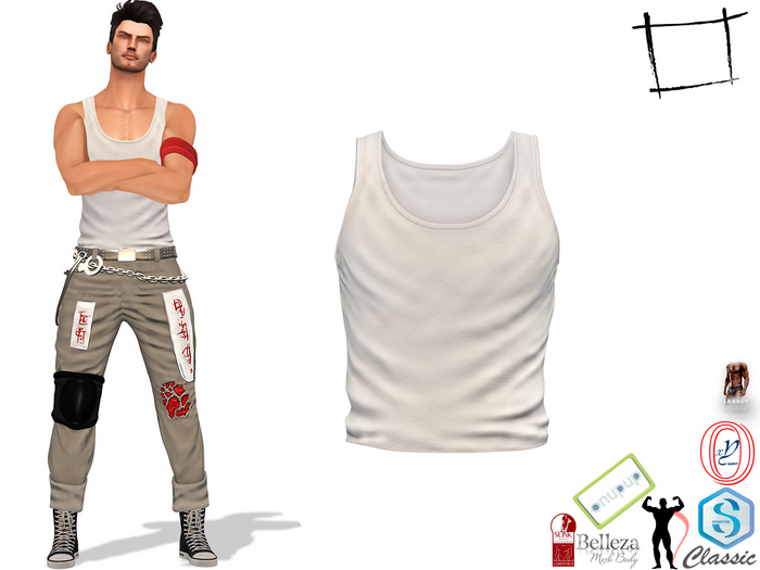Full Perm Men's Vest Tank Tshirt Slink, Belleza Jake, Signature Gianni, Ocacin Gamit, Onupup, Adin, Legacy Male