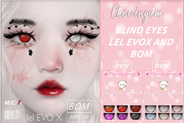 Chewingum BLIND EYES LEL EVOX AND BOM-2- BOX