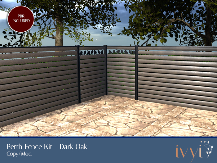 ivyi - Perth : Fence Set Dark Oak