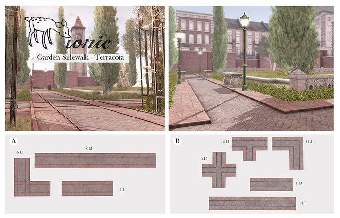 ionic :  Garden Sidewalk - Terracota  ( A + B)